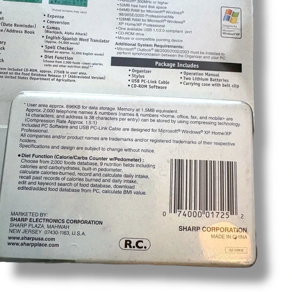 Sharp‎ OZ-290HII Pen Touch Wizard Organizer with Outlook Sync Factory Sealed